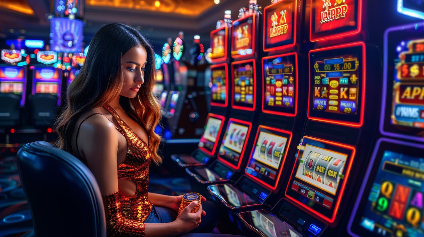 Pengguna membaca fitur aplikasi di ponsel